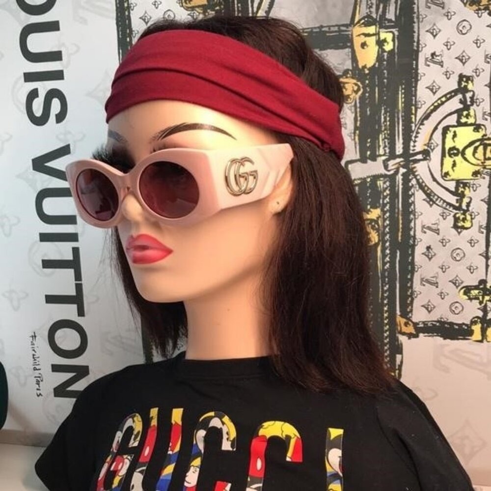 New ✨ Authentic Gucci GG0810S 003 Pink Oversized Sunglasses ✨